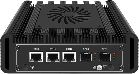 أجهزة جدار الحماية Mini PC N300 Inte l82599ES 2 x 10GbE SFP+، 3 x i226V 2.5GbE LAN OPNsense Appliance، AES-NI، 2HD، لا يوجد ذاكرة وصول عشوائي ولا SSD in Saudi Arabia