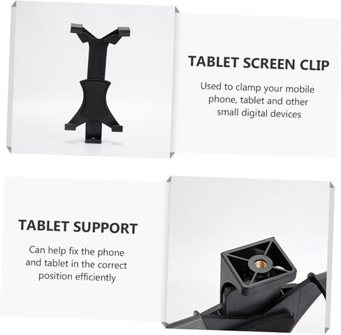 Plastic Tablet Bracket Clip Screen Fixation Clamp for Tablets and Phones Adjustable Support for Mobile Devices Lightweight Design in Kuwait