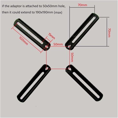DL-AC100 VESA200 to 400X400 10-55" LCD Tv Mount Adaptor Monitor Support Extension Pad Tablet Bracketv Clamp Adaptor in Saudi Arabia