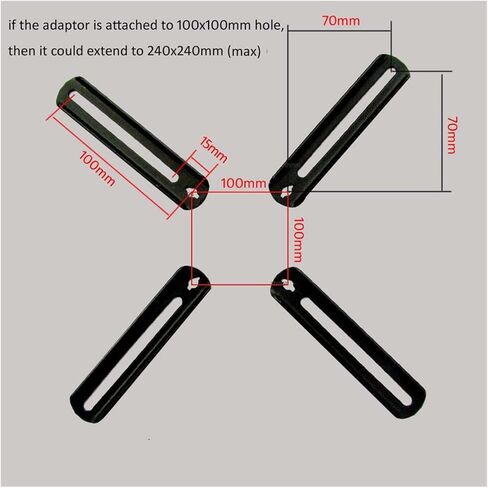 DL-AC100 VESA200 to 400X400 10-55" LCD Tv Mount Adaptor Monitor Support Extension Pad Tablet Bracketv Clamp Adaptor in Saudi Arabia