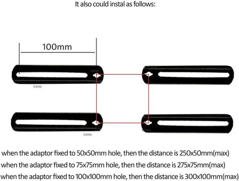 DL-AC100 VESA200 to 400X400 10-55" LCD Tv Mount Adaptor Monitor Support Extension Pad Tablet Bracketv Clamp Adaptor in Saudi Arabia