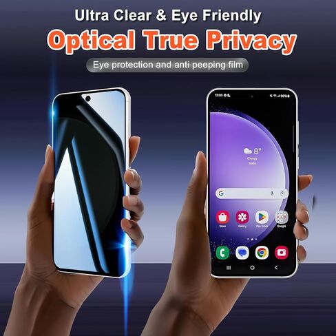 Privacy Screen Protector for Samsung Galaxy S23 FE/ A54 5G - 2 Pack Tempered Glass, 9H Hardness, Anti-Scratch & Easy Install in Saudi Arabia