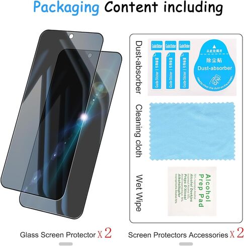 Privacy Screen Protector for Samsung Galaxy S23 FE/ A54 5G - 2 Pack Tempered Glass, 9H Hardness, Anti-Scratch & Easy Install in Saudi Arabia