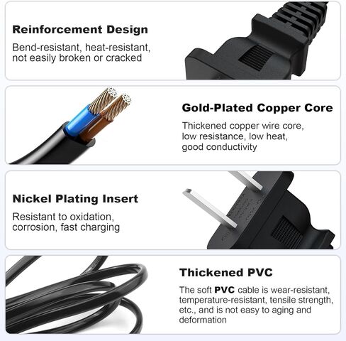 Printer Power Cord for HP OfficeJet Pro 8125e 8135e 8139e 9125e 9135e 9730e 8015e for HP DeskJet 2855e 2827e 4255e 4155e 4227e 2755 4158 Printer for JBL PartyBox 320 310 110 100 120 200 Speaker 6.5 FT in Saudi Arabia