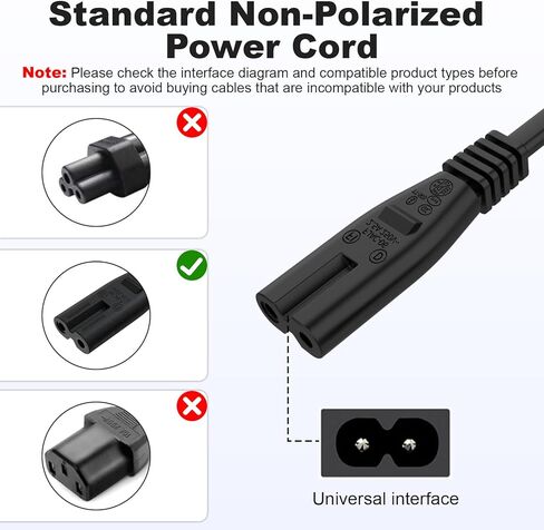 Printer Power Cord for HP OfficeJet Pro 8125e 8135e 8139e 9125e 9135e 9730e 8015e for HP DeskJet 2855e 2827e 4255e 4155e 4227e 2755 4158 Printer for JBL PartyBox 320 310 110 100 120 200 Speaker 6.5 FT in Saudi Arabia