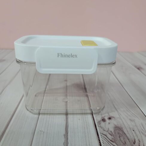 حاويات Fhinelex للاستخدام المنزلي، برطمانات محكمة الغلق ومضادة للتسرب لتنظيم المطبخ، مثالية للتوابل والمكسرات والحبوب والوجبات الخفيفة - خالية من مادة BPA، شفافة in Kuwait