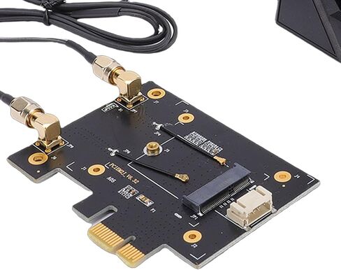 WiFi 7 PCIe WiFi Card, 4200Mbps High Speed Wireless Adapter with BT5.2 for 10 11, Support 2.4GHz 5GHz 6GHz Bands in Saudi Arabia