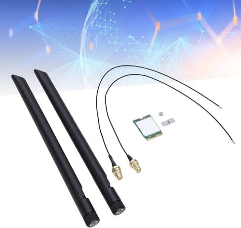 بطاقة WiFi 6 اللاسلكية، AX1675i NGW 5400Mbps ثلاثي النطاق 2.4 جيجا 5 جيجا 6 جيجا هرتز MU MIMO 1024QAM محول شبكة WiFi 6E، مع محرك الأولوية BT 5.3، لـ 10 11 جهاز كمبيوتر in Saudi Arabia