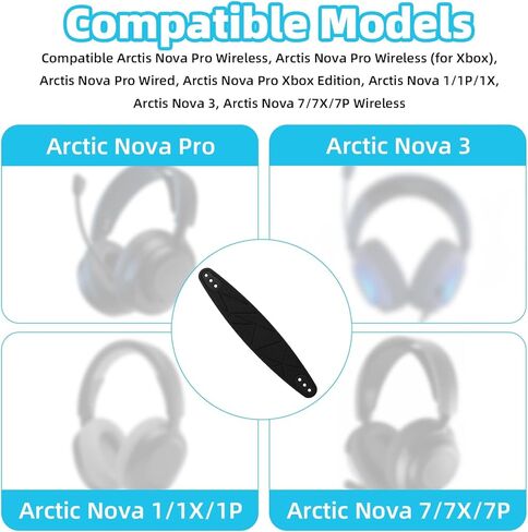 عصابة رأس لـ SteelSeries، عصابة رأس ناعمة من مادة TPU من مادة TPU لسماعات الرأس وحزام للرأس وحزام للرأس وملحقات وسائد أذن متوافقة مع سلسلة Steel Arctis Nova 7 وNova Pro وNova5 و7X 7P/Nova 3/1 1P 1X in Kuwait