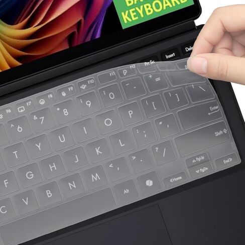 غطاء حماية للوحة المفاتيح من السيليكون من MUBUY لجهاز ASUS ProArt PZ13 (HT5306) كمبيوتر محمول 13 بوصة رفيع للغاية واقٍ للوحة المفاتيح بتصميم أمريكي - شفاف in Saudi Arabia