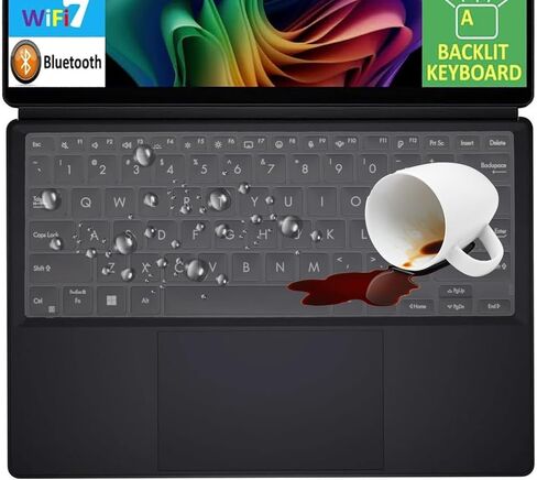 غطاء حماية للوحة المفاتيح من السيليكون من MUBUY لجهاز ASUS ProArt PZ13 (HT5306) كمبيوتر محمول 13 بوصة رفيع للغاية واقٍ للوحة المفاتيح بتصميم أمريكي - شفاف in Saudi Arabia