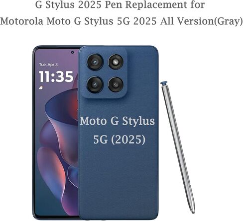 2 حزمة قلم G Stylus 2025 بديل لقلم Moto G Stylus 2025 متوافق مع Motorola Moto G Stylus 5G 2025 جميع إصدارات S Pen، XT2517 (رمادي) in Kuwait
