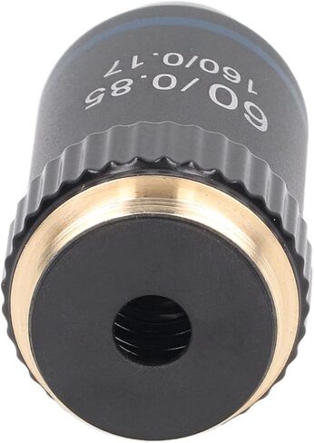 Achromatic Objective Brass 60X Microscope Lens for Biology Lafor Boratory Interface 20.2mm Professional Accessories for Use in Saudi Arabia