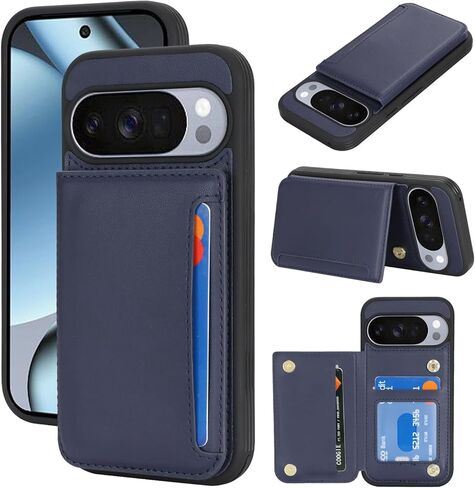 iCoverCase Compatible with Google Pixel 10/10 Pro Case with Card Holder, Wallet Phone Case for Women Men [RFID Blocking] PU Leather Protective Wallet Case for Pixel 10/10 Pro (Beige Leopard) in Saudi Arabia