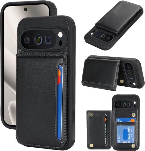 iCoverCase Compatible with Google Pixel 10/10 Pro Case with Card Holder, Wallet Phone Case for Women Men [RFID Blocking] PU Leather Protective Wallet Case for Pixel 10/10 Pro (Beige Leopard) in Saudi Arabia