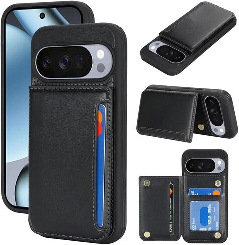 iCoverCase Compatible with Google Pixel 10/10 Pro Case with Card Holder, Wallet Phone Case for Women Men [RFID Blocking] PU Leather Protective Wallet Case for Pixel 10/10 Pro (Beige Leopard) in Saudi Arabia