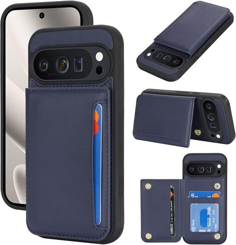 iCoverCase Compatible with Google Pixel 10/10 Pro Case with Card Holder, Wallet Phone Case for Women Men [RFID Blocking] PU Leather Protective Wallet Case for Pixel 10/10 Pro (Beige Leopard) in Saudi Arabia