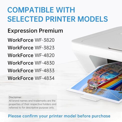 LEMERO Remanufactured Replacement for Epson 822 Ink Cartridges Works with Workforce Pro WF-3820 WF-3823 WF-4820 WF-4830 WF-4833 WF-4834 Printer Replacement for 822XL Ink Cartridges 5 Pack High Yield in Kuwait
