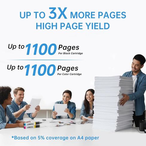 LEMERO Remanufactured Replacement for Epson 822 Ink Cartridges Works with Workforce Pro WF-3820 WF-3823 WF-4820 WF-4830 WF-4833 WF-4834 Printer Replacement for 822XL Ink Cartridges 5 Pack High Yield in Kuwait