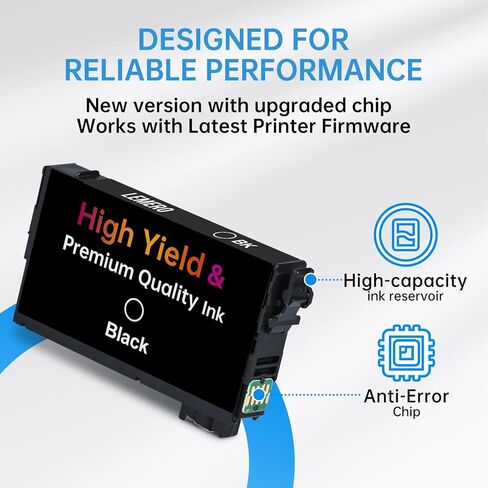 LEMERO Remanufactured Replacement for Epson 822 Ink Cartridges Works with Workforce Pro WF-3820 WF-3823 WF-4820 WF-4830 WF-4833 WF-4834 Printer Replacement for 822XL Ink Cartridges 5 Pack High Yield in Kuwait