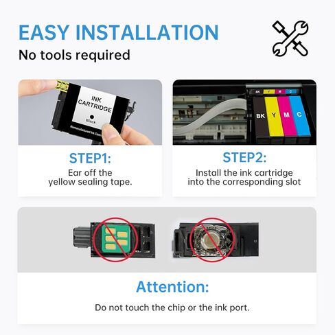 LEMERO Remanufactured Replacement for Epson 822 Ink Cartridges Works with Workforce Pro WF-3820 WF-3823 WF-4820 WF-4830 WF-4833 WF-4834 Printer Replacement for 822XL Ink Cartridges 5 Pack High Yield in Kuwait