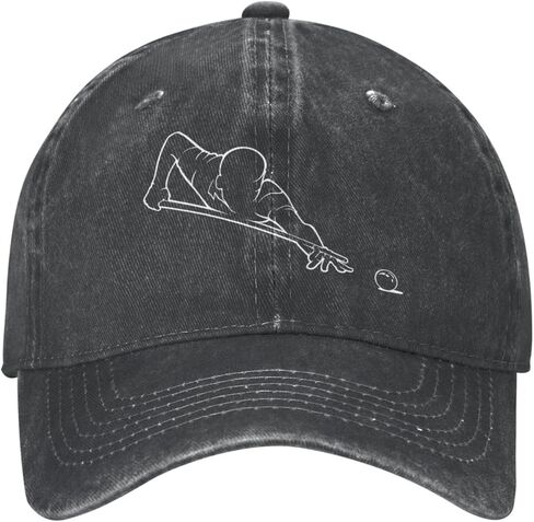 Retro Vintage Pool-Billiard-Players Baseball Caps Distressed Washed Hat Adjustable Black Dad Hats Unisex-Adult in Saudi Arabia