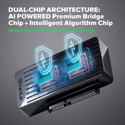 محول SATA إلى USB 3.2 مع شاشة LCD - محول محرك أقراص ثابتة بسرعة 5 جيجابت في الثانية لمحرك أقراص SSD/HDD مقاس 2.5 بوصة/3.5 بوصة يصل إلى 18 تيرابايت | معجل UASP | متوافق مع ويندوز/ماك/لينكس/أندرويد in Kuwait