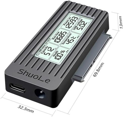 محول SATA إلى USB 3.2 مع شاشة LCD - محول محرك أقراص ثابتة بسرعة 5 جيجابت في الثانية لمحرك أقراص SSD/HDD مقاس 2.5 بوصة/3.5 بوصة يصل إلى 18 تيرابايت | معجل UASP | متوافق مع ويندوز/ماك/لينكس/أندرويد in Kuwait