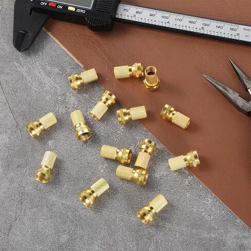 15 Pcs F-Type Coaxial Cable Connector RG6 Twist on Connectors Coaxial Cable Male Twist-On Adapter F Connectors for Coax Cables in Saudi Arabia