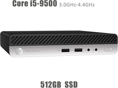 HP ProDesk 400 G5 Mini Desktop, Core i5-9500 Processor 3.0GHz-4.4GHz 6 Cores, 512GB SSD, 16GB RAM, Keyboard Mouse, USB WiFi+BT, Windows 11 Pro (Renewed) in Kuwait