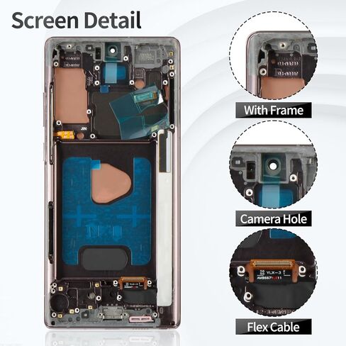 OLED for Samsung Note 20 Screen 4g for Samsung Galaxy Note 20 5g Digitizer SM-N981U Screen for Samsung Note 20 SM-N981U1 LCD Display Touch Assembly with Frame SM-N980 SM-N981 (Black) in Saudi Arabia
