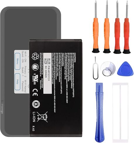 بطارية 160006 متوافقة مع Inseego 40123133 MiFi M2000 MiFi M2100 5G بطارية بديلة للنقاط الساخنة المحمولة مع مجموعة أدوات الإصلاح in Kuwait