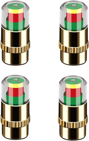 ANKI HAPPIGO 4 قطعة 36 PSI سيارة مراقبة ضغط الإطارات صمام الجذعية قبعات مؤشر الاستشعار سهلة القراءة 3 لون العين تنبيه in Kuwait