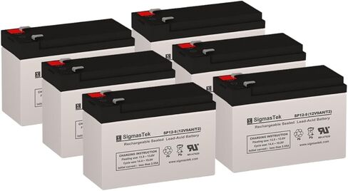 SigmasTek SP12-9 - 12V 9AH F2 SLA Battery - Replaces: Universal Power UB1290 (40748), UB1280HR (D5785), B&B Battery BP8-12, HR9-12, Vision CP1290, Yuasa NP9-12 in Saudi Arabia