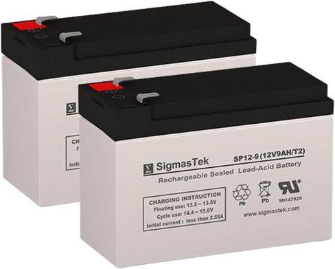 بطارية SigmasTek SP12-9 - 12V 9AH F2 SLA - تستبدل: Universal Power UB1290 (40748)، UB1280HR (D5785)، بطارية B&B BP8-12، HR9-12، Vision CP1290، Yuasa NP9-12 in Kuwait