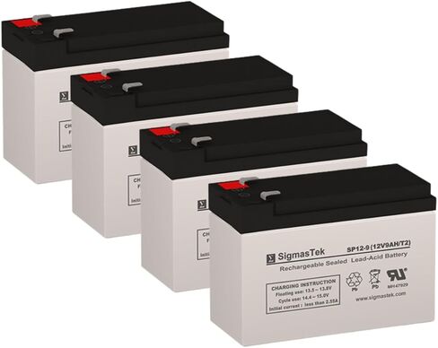 بطارية SigmasTek SP12-9 - 12V 9AH F2 SLA - تستبدل: Universal Power UB1290 (40748)، UB1280HR (D5785)، بطارية B&B BP8-12، HR9-12، Vision CP1290، Yuasa NP9-12 in Kuwait