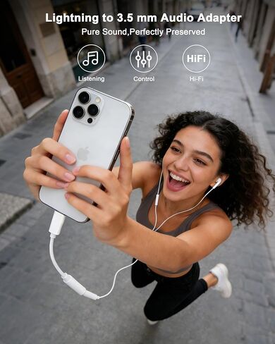 [Apple MFi Certified] 10 Pack Lightning to 3.5 mm Headphone Jack Adapter, iPhone Aux Adapter Converter Dongle Audio Cable Compatible with iPhone 14 13 12 11 X XS 8 7 in Kuwait