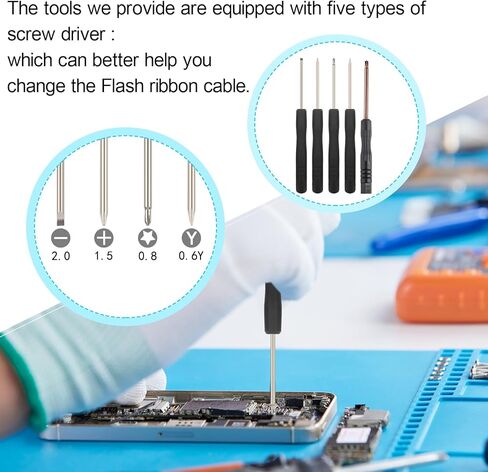 Flash Light Flex Cable Replacement for iPhone 14 Pro Flashlight Flex Cable Module Replacement for iPhone 14 Pro A2890 A2650 A2889 A2892 Repair Accessories with Screwdrivers in Saudi Arabia