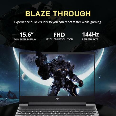 2022 HP Pavilion Gaming 15.6" FHD IPS Laptop, AMD Ryzen 5-5600H (Beats i7-9750H), 8GB RAM, 256GB PCIe SSD, Backlit Keyboard, GeForce GTX 1650, Win 11, Acid Green, 32GB SnowBell USB Card in Saudi Arabia