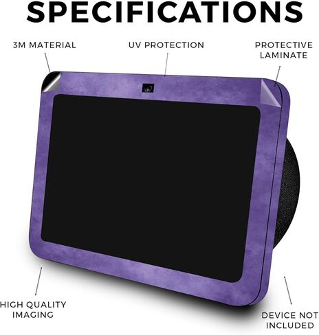 جلد متوافق مع Amazon Echo Show 8 (الجيل الثالث، 2023) - فرشاة هوائية أرجوانية - غطاء لاصق واقٍ من الفينيل 3M ممتاز - سهل الاستخدام | صُنع في الولايات المتحدة الأمريكية بواسطة MightySkins in Kuwait
