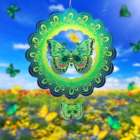 Cardinal Wind Spinners Outdoor Garden Decor for Outside - 12 Inch 3D Stainless Steel Metal Wind Spinners - Cardinal Gardening Gifts for Women, Yard Decorations Outdoor Hanging Decor in Saudi Arabia