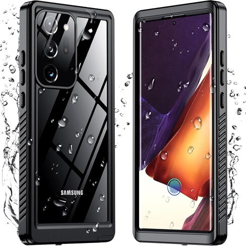 حافظة Temdan لهاتف Samsung Galaxy Note 20 Ultra مقاومة للماء، [حماية من السقوط من الدرجة العسكرية] [IP68 تحت الماء] حافظة متينة متينة مقاومة للصدمات لهاتف Note 20 Ultra 6.9 بوصة - أسود in Kuwait