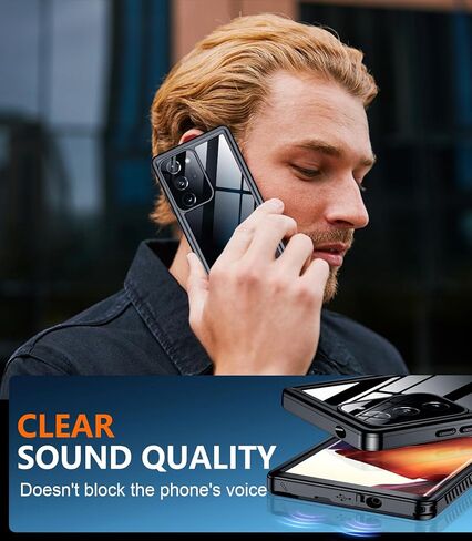 حافظة Temdan لهاتف Samsung Galaxy Note 20 Ultra مقاومة للماء، [حماية من السقوط من الدرجة العسكرية] [IP68 تحت الماء] حافظة متينة متينة مقاومة للصدمات لهاتف Note 20 Ultra 6.9 بوصة - أسود in Kuwait