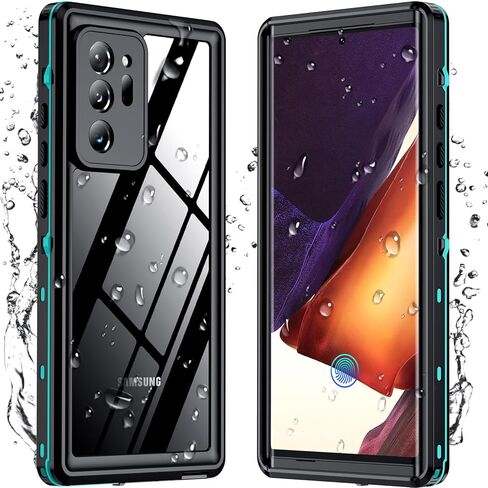 حافظة Temdan لهاتف Samsung Galaxy Note 20 Ultra مقاومة للماء، [حماية من السقوط من الدرجة العسكرية] [IP68 تحت الماء] حافظة متينة متينة مقاومة للصدمات لهاتف Note 20 Ultra 6.9 بوصة - أسود in Kuwait