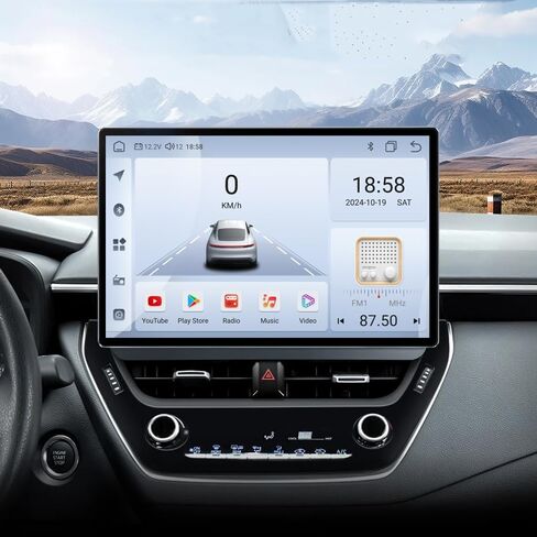 لسيارة Toyota Corolla 12 2018 2019 2020 2021 2022 2023 راديو السيارة الوسائط المتعددة مشغل فيديو ملاحة ستيريو GPS Android Wireless CarPlay/Android Auto، ترقية استبدال الوحدة الرئيسية (10 بوصة 4 كور 2 + 32 جيجابايت) in Kuwait