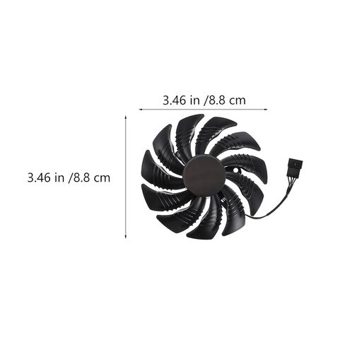 Graphics Card Fan Replacement 88mm Counterclockwise Plastic Video Cooling Fan for Gaming PC Internal Components in Saudi Arabia