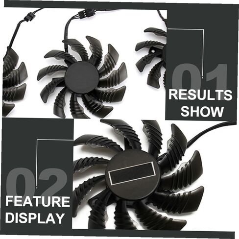 BESPORTBLE Graphic Card Cooling Fan 75mm Replacement Set for Gpu Computer Accessory Video Card Cooler Suitable for Desktop PC Cooling in Kuwait