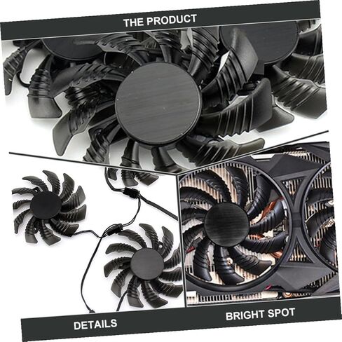 BESPORTBLE Graphic Card Cooling Fan 75mm Replacement Set for Gpu Computer Accessory Video Card Cooler Suitable for Desktop PC Cooling in Kuwait