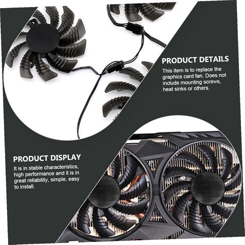 BESPORTBLE Graphic Card Cooling Fan 75mm Replacement Set for Gpu Computer Accessory Video Card Cooler Suitable for Desktop PC Cooling in Kuwait