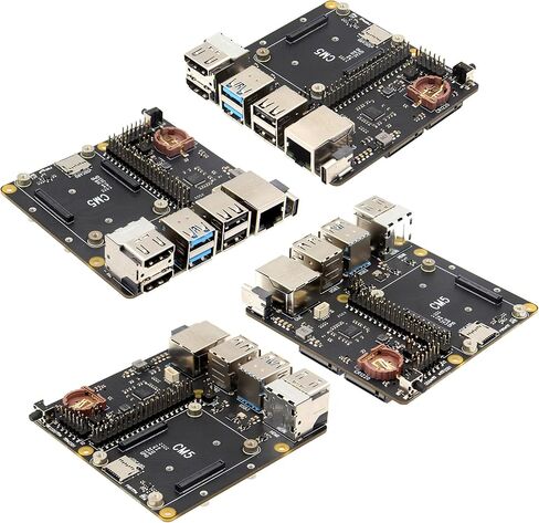 Geekworm X1500 CM5 IO Carrier Board+Metal Case for Raspberry Pi Compute Module 5 Support Dual M.2 NVMe SSD|1GbE Ethernet Port in Saudi Arabia